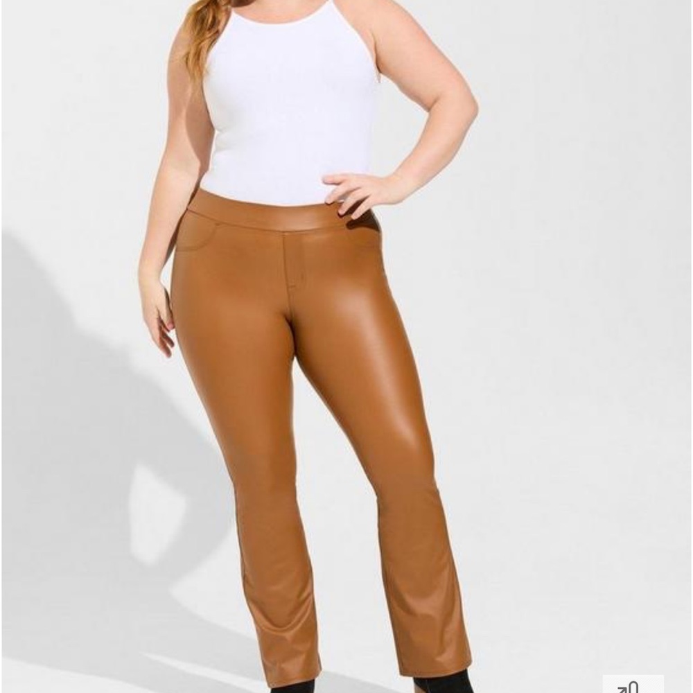 Full Length Signature Waist Faux Leather Slim Boot Legging Torrid Sz 2
